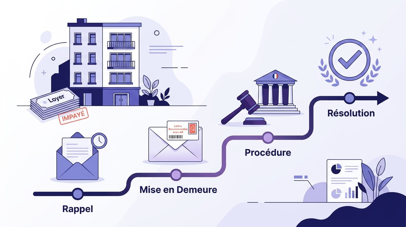 Loyer impayé : que faire étape par étape (guide propriétaire 2026)